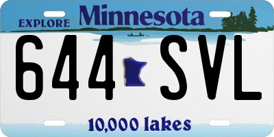 MN license plate 644SVL