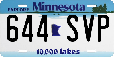 MN license plate 644SVP
