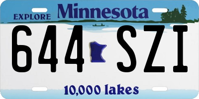 MN license plate 644SZI