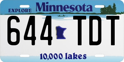 MN license plate 644TDT