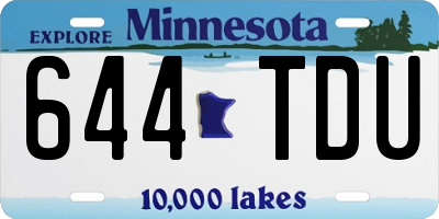 MN license plate 644TDU