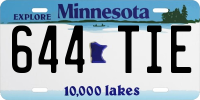 MN license plate 644TIE