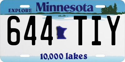 MN license plate 644TIY