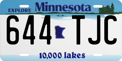 MN license plate 644TJC