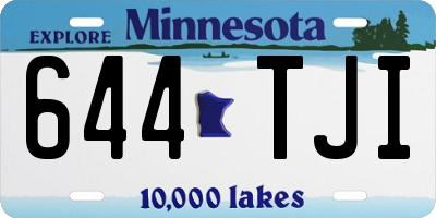 MN license plate 644TJI