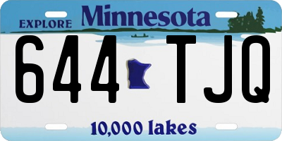 MN license plate 644TJQ