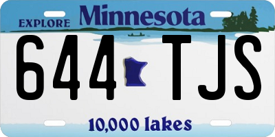 MN license plate 644TJS