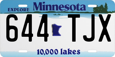 MN license plate 644TJX