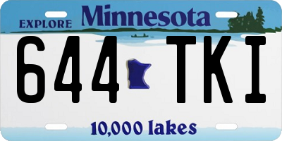 MN license plate 644TKI