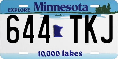 MN license plate 644TKJ