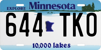 MN license plate 644TKO