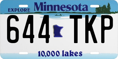 MN license plate 644TKP