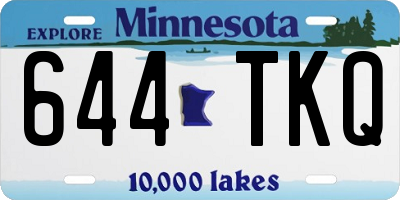MN license plate 644TKQ