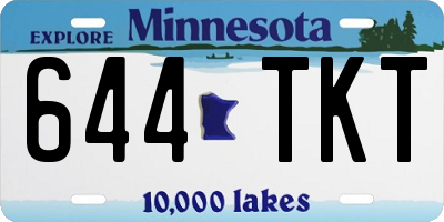 MN license plate 644TKT
