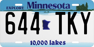 MN license plate 644TKY