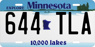 MN license plate 644TLA