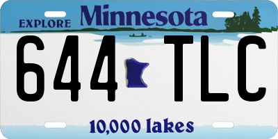 MN license plate 644TLC