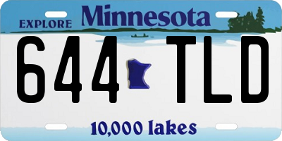 MN license plate 644TLD