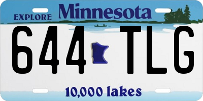 MN license plate 644TLG