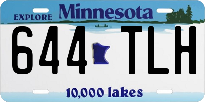 MN license plate 644TLH