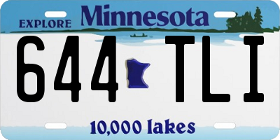 MN license plate 644TLI