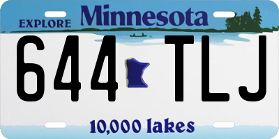 MN license plate 644TLJ