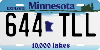 MN license plate 644TLL