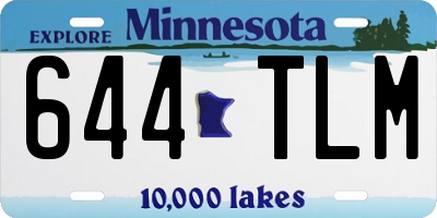 MN license plate 644TLM