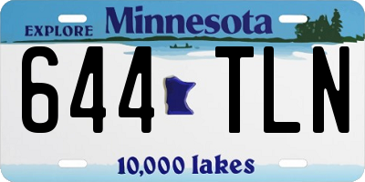 MN license plate 644TLN