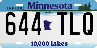 MN license plate 644TLQ