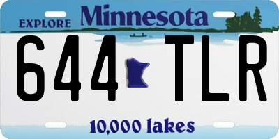 MN license plate 644TLR