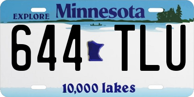 MN license plate 644TLU