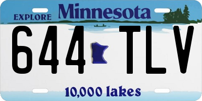 MN license plate 644TLV