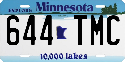 MN license plate 644TMC