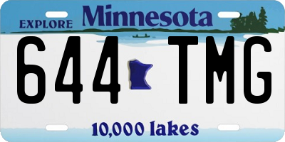 MN license plate 644TMG