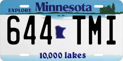 MN license plate 644TMI