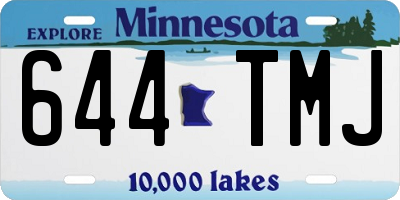 MN license plate 644TMJ