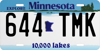 MN license plate 644TMK