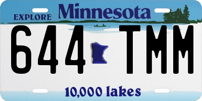 MN license plate 644TMM