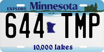 MN license plate 644TMP