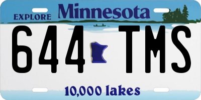 MN license plate 644TMS