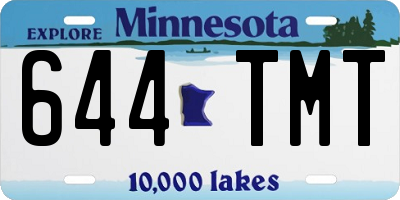 MN license plate 644TMT