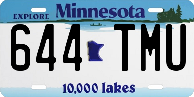 MN license plate 644TMU