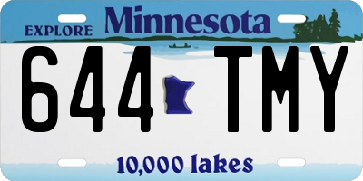 MN license plate 644TMY