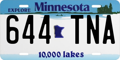 MN license plate 644TNA