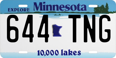 MN license plate 644TNG