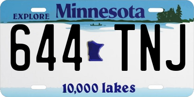 MN license plate 644TNJ