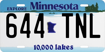 MN license plate 644TNL