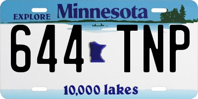 MN license plate 644TNP