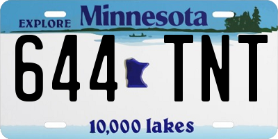 MN license plate 644TNT